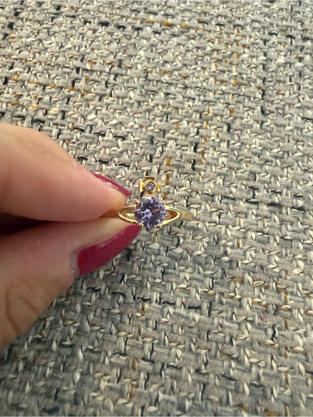 Vivienne Westwood Pink Crystal Ring
